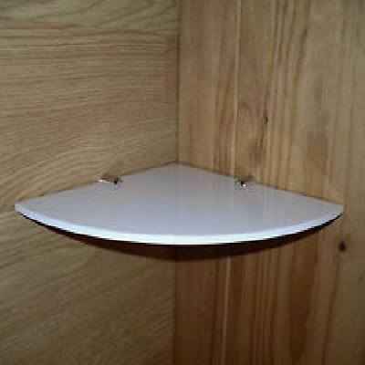 White Acrylic Corner Shelf