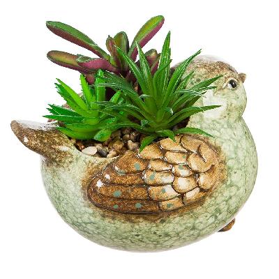 Ceramic Pigeon Flower Pot - Minerva Naturals