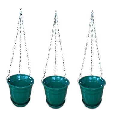 Hanging Planter with Metal Chain and Base Plate