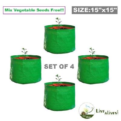 HDPE UV Stabilised Grow Bags, 9 x 9 Inch, Pack of 10