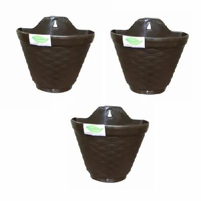 Iron Wall Mounted Plastic Flower Pots Holder - Minerva Naturals