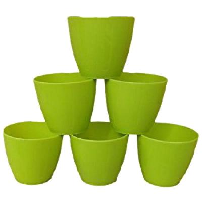 Plastic Flower Pot Green Color - Minerva Naturals