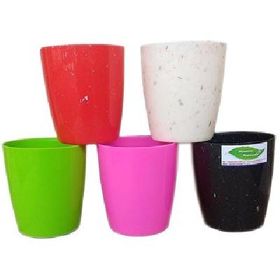 plastic flower pot multi color - Minerva Naturals