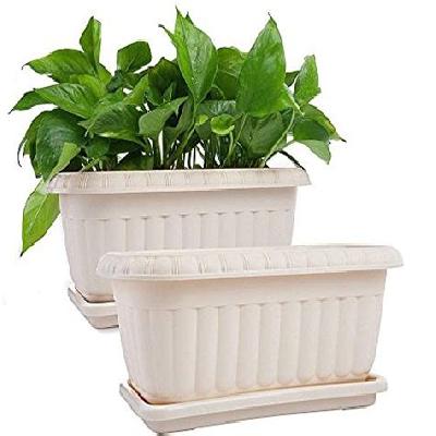 Plastic Rectangular Planter With Tray ( 53cm X 25cm X 25cm )