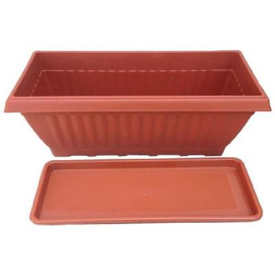 Plastic Rectangular Planter With Tray Royal Planter  - Minerva Naturals