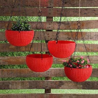 Red Hanging Planter
