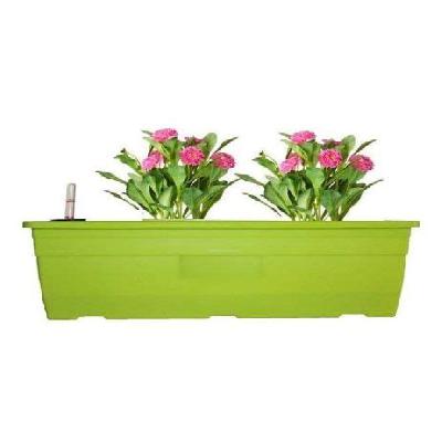 Self Watering Rectangular Planter Green