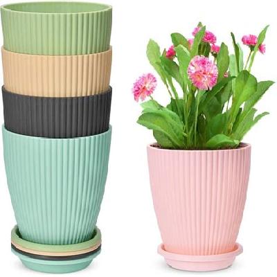 Small Decor Plastic Planters(set Of 5 )