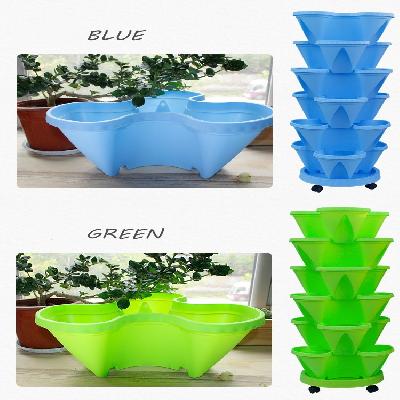 Stack A Pot Yellow 4 Plant Holder With 16'' Bottom Tray