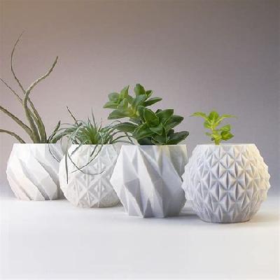 Table Top Planter 5 Inches Printed ( Pack Of 3 )