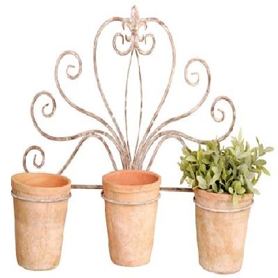 Wall Hanger Heart Design 2 Pot Holder With Suitable Pots