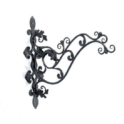 Wall L - Bracket ( Leaf Design) - Black