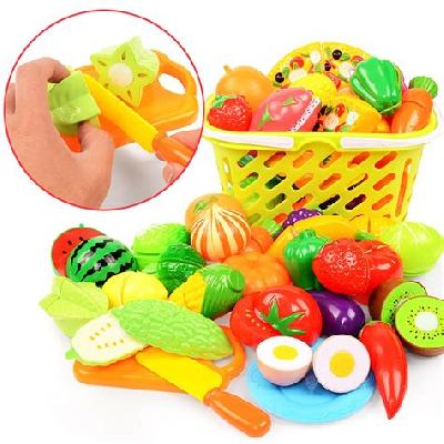 Plastic Fruit Cutting Play Kitchen Toy Set
