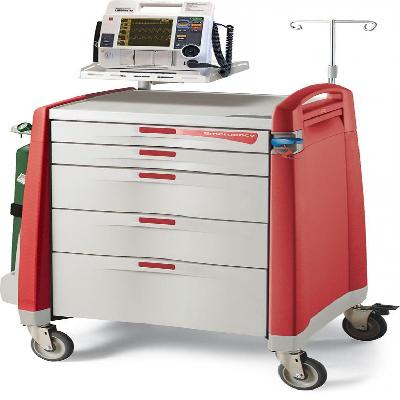 Emergency crash cart trolly