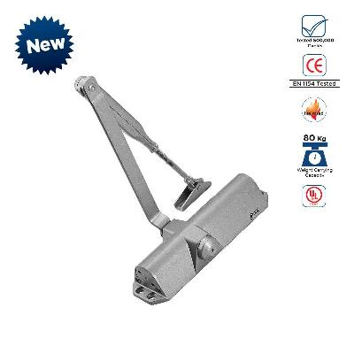 Door Closer With Scissor Arm and Pinion