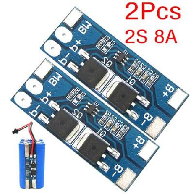 2S 8A 7.4V-8.4V 18650 Li-Po Li-Ion Lithium Battery Protection Board BMS Circuit Module