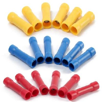 Insulated Straight Wire Butt Connector Electrical Crimp Terminals (PVC)