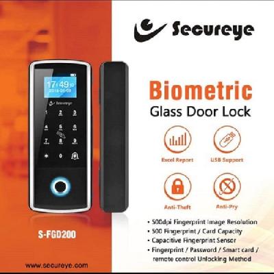 secureye biometric glass door lock
