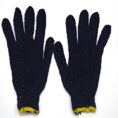 Cotton Knitted Gloves Blue 40 Gm
