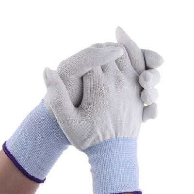 Nylon Knitted Glove - White