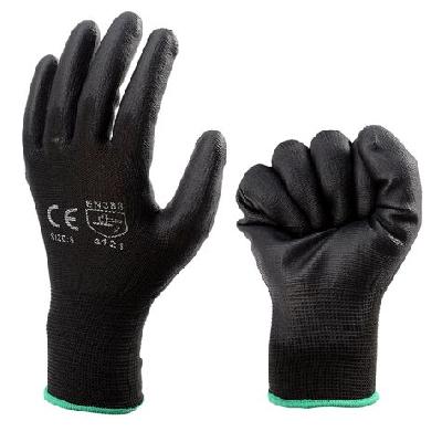 PU Coated Hand Gloves - Black