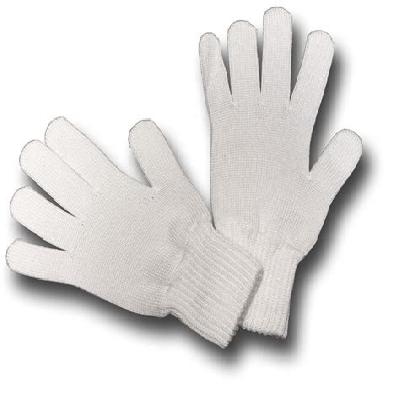 Cotton Knitted White Gloves