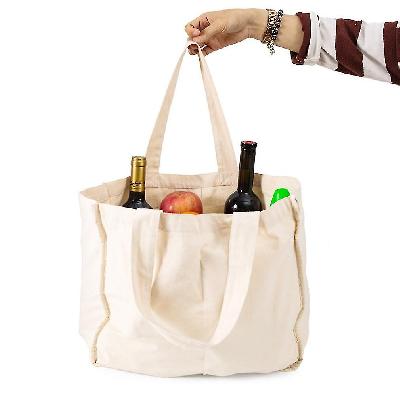 Cotton Vegetable Compartment Bags For Shopping