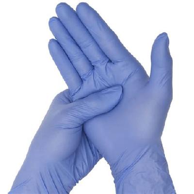 Purple Nitrile Disposable Gloves, Blue