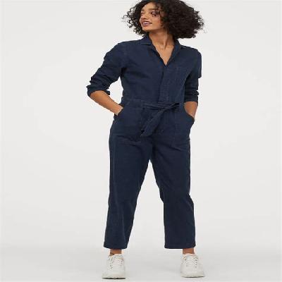 Dark Blue Cotton Boiler Suit