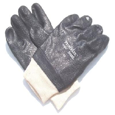 Black PVC Rubber Hand Gloves