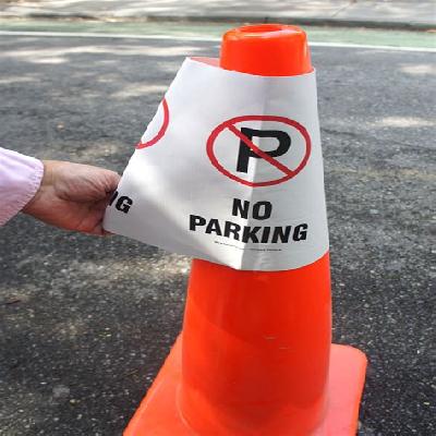 Traffic Cone No Parking Printed