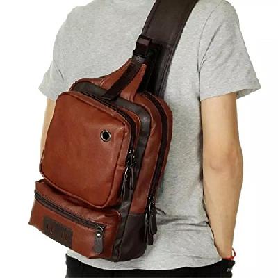 AH  Anti-Theft Mens Water Resistant Sling Backpack,One Shoulder Bag Purse,Crossbody Shoulder Bag
