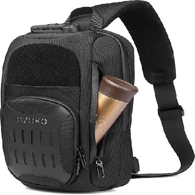 AH Anti-Theft Sling Backpack with Earphone Port, Shoulder Bag Purse,Crossbody Shoulder Bag,