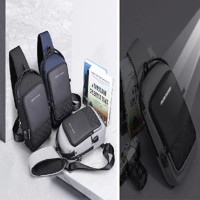 AH Arctic Hunter MensAnti-Theft Sling Backpack with USB Charging Port,