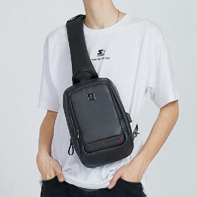 Arctic Hunter Mens Water Resistant Sling Bag with Earphone Port, Crossbody Shoulder Bag