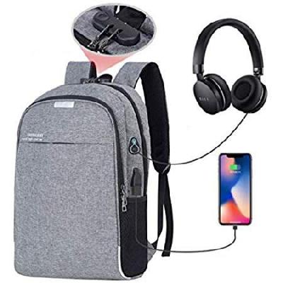 Hoteon Mobilife Water Resistant Anti-Theft Business Laptop Backpack with USB Charging Port and Lock