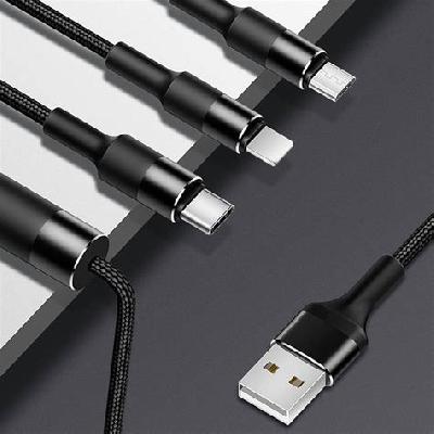 Nylon 3 in 1 charging cable