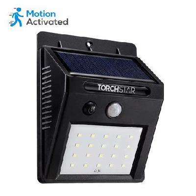20 LED Weatherproof Wireless Wall Solar Light With Motion Sensor, Small(Black)
