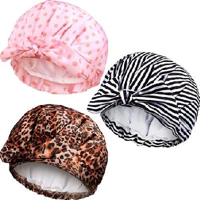 3 Pieces Bath Shower Cap for Women