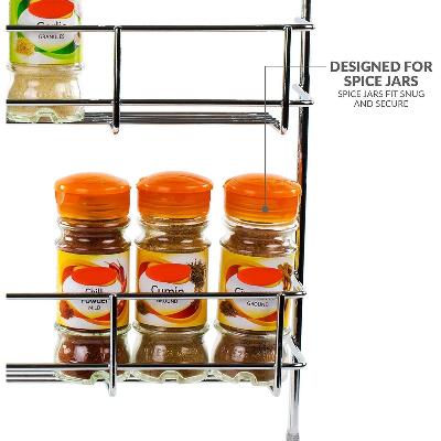6 jar single layer spice rack