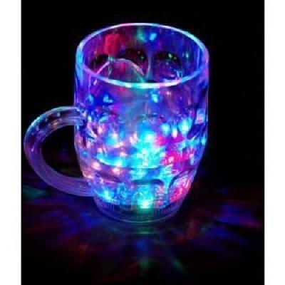 LED Flashing Inductive Rainbow Color Cup Glass Best for Gift - Colour Changing Mug