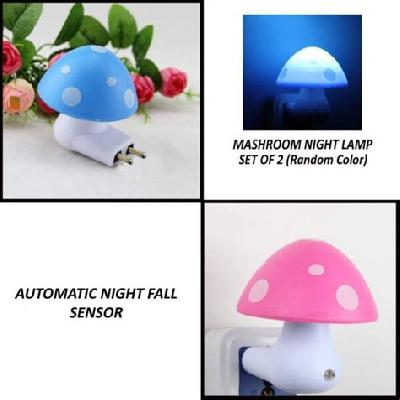 Mushroom Lamp 0.2- Watt Automatic Night Sensor -LED Night Mushroom Lamp