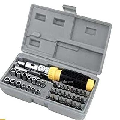 Rubber Foldable Screwdriver Tool Kit And Socket Set, 41 Pieces, Multicolour-41_screwdriver
