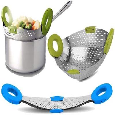 Stainless Steel Collapsible Colander Strainer and Fruit Basket