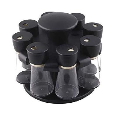 8 Pcs Revolving Plastic Spice Rack