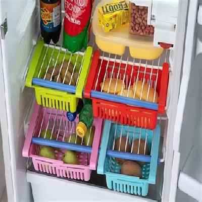 Kitchen Plastic Space Saver Organizer Basket Rack