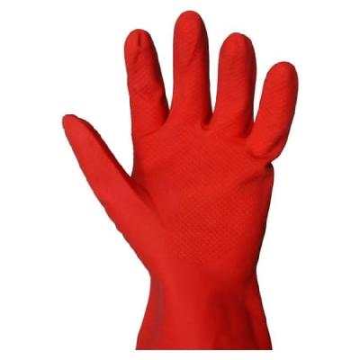 Red Reusable Rubber Hand Gloves