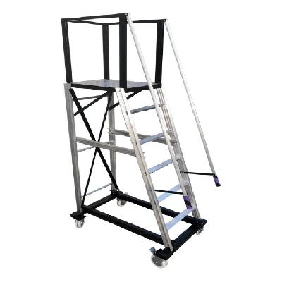 Aluminum Trolley Step Ladder