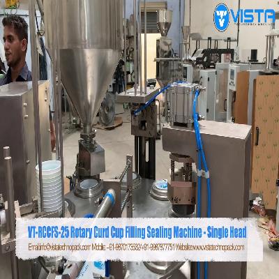 Curd Cup Sealing Machine