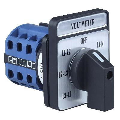 Analogue Panel Voltmeter with Built-in Selector Switch